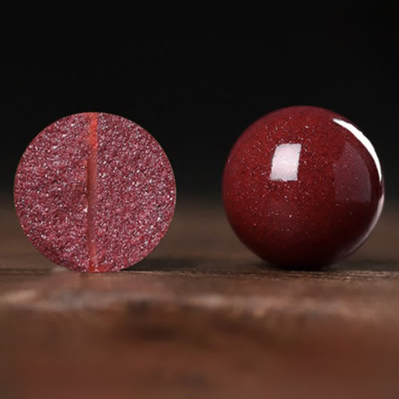 Buddha Stones 天然辰砂 福の文字ピーナッツ良縁祈願ブレスレット - image 10
