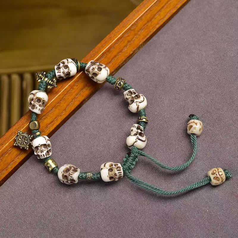 Buddha Stones ボーンビーズ 死体の森の主 新たな始まりのブレスレット - image 1