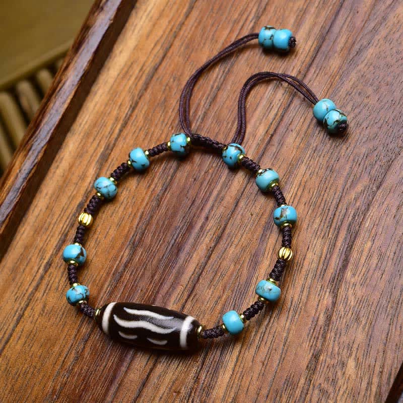 Buddha Stones ジービーズ 南赤瑪瑙 編み込みロープ守護ブレスレット - ココナッツビーズ（手首周り：17～23cm） - image 6