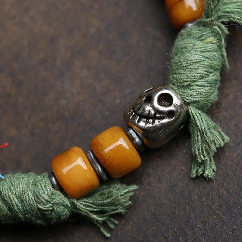 Buddha Stones 銅製の阿弥陀仏編み紐ブレスレット - image 8