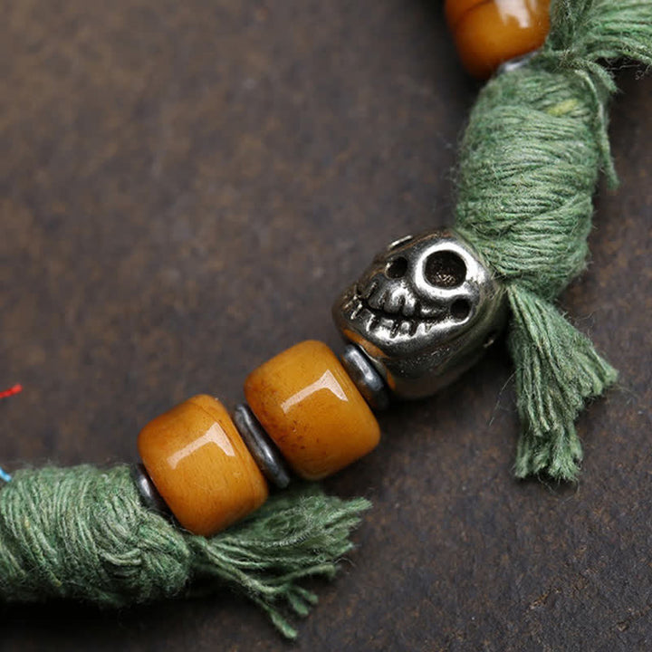Buddha Stones 銅製の阿弥陀仏編み紐ブレスレット - image 8