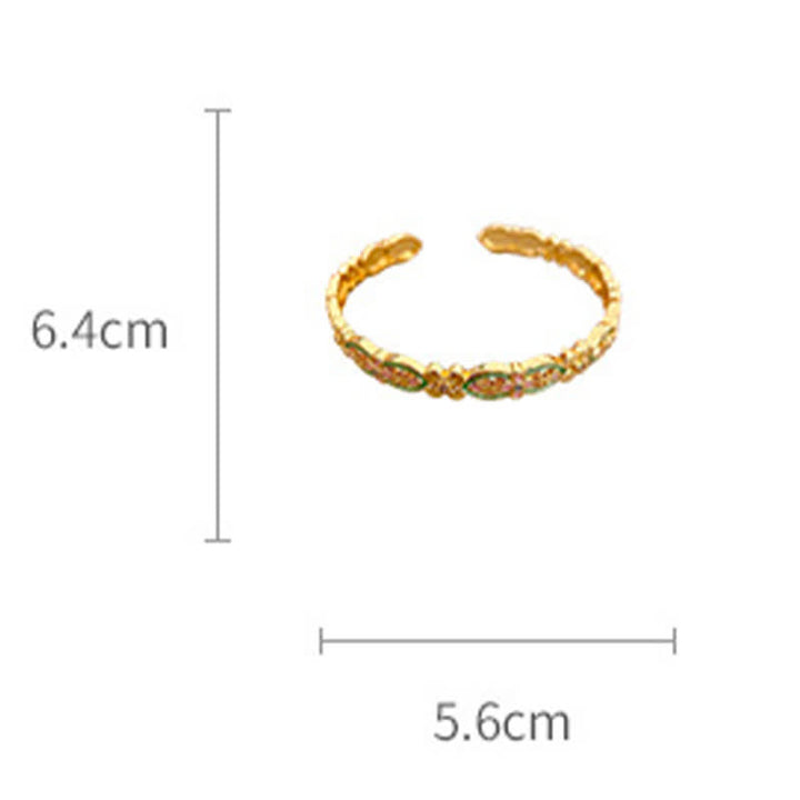 Buddha Stones 銅エナメル花柄バランスカフブレスレット - image 8