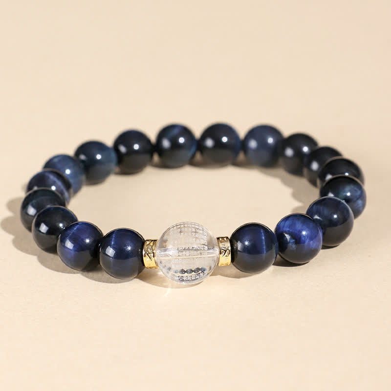 Buddha Stones ストロベリークォーツ ブルータイガーアイ幸運を呼ぶブレスレット - image 7