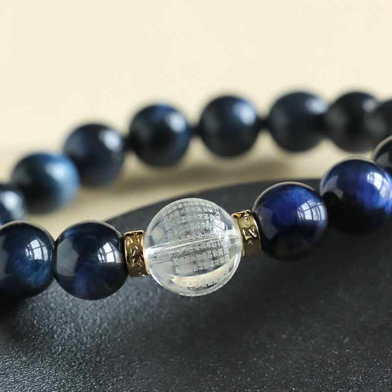 Buddha Stones ストロベリークォーツ ブルータイガーアイ幸運を呼ぶブレスレット - image 8