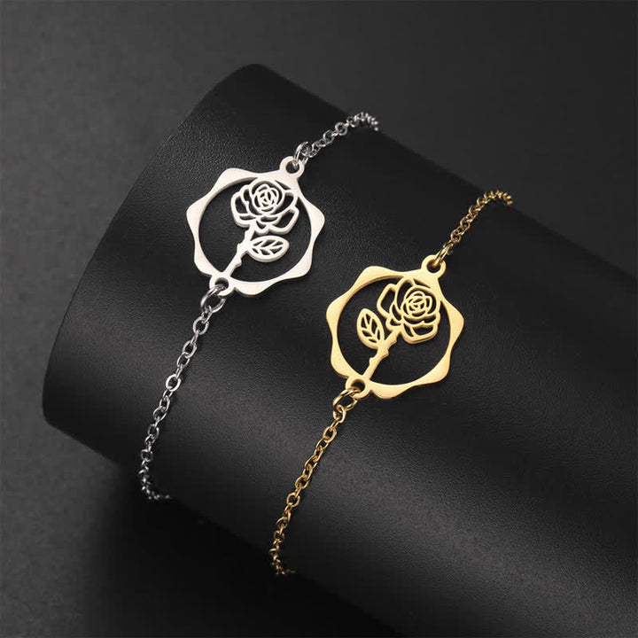Buddha Stones チタン鋼製誕生花ブレスレット　新たな始まり - image 0