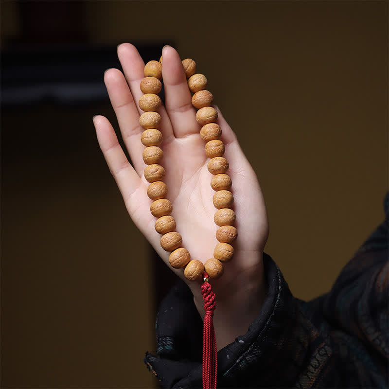 Buddha Stones 鳳凰の目 菩提智 チベット彫刻 タッセル付きマーラー数珠 - image 4