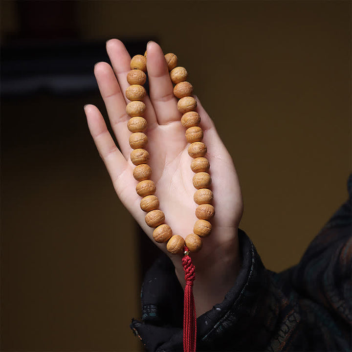 Buddha Stones 鳳凰の目 菩提智 チベット彫刻 タッセル付きマーラー数珠 - image 4