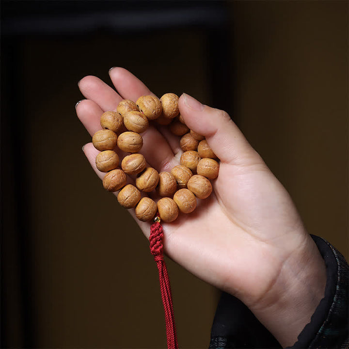 Buddha Stones 鳳凰の目 菩提智 チベット彫刻 タッセル付きマーラー数珠 - image 6
