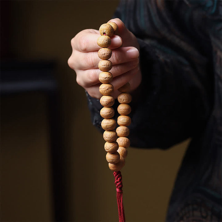 Buddha Stones 鳳凰の目 菩提智 チベット彫刻 タッセル付きマーラー数珠 - image 3