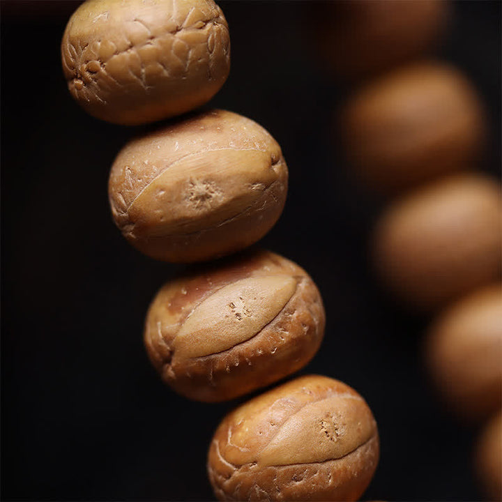 Buddha Stones 鳳凰の目 菩提智 チベット彫刻 タッセル付きマーラー数珠 - image 8