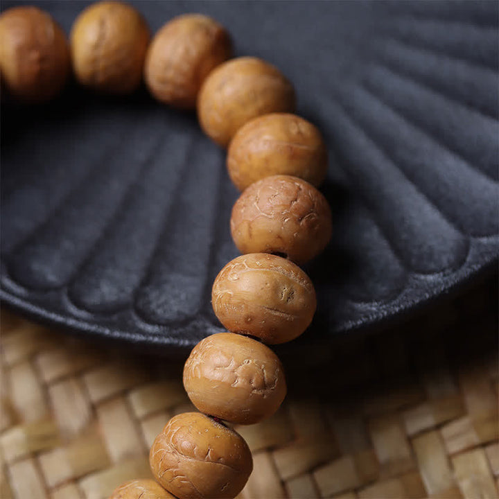 Buddha Stones 鳳凰の目 菩提智 チベット彫刻 タッセル付きマーラー数珠 - image 9