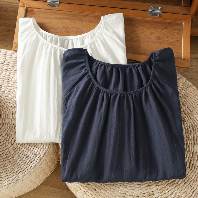 Buddha Stones 夏らしいボヘミアン風刺繍入り花柄レディース半袖Tシャツ - image 13