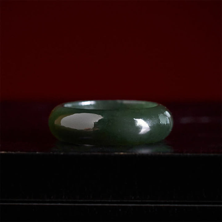 Buddha Stones 天然シアンジェイドヒーリングリング - image 3