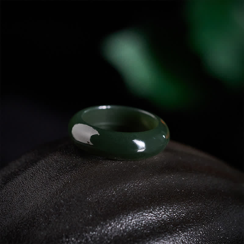Buddha Stones 天然シアンジェイドヒーリングリング - image 4