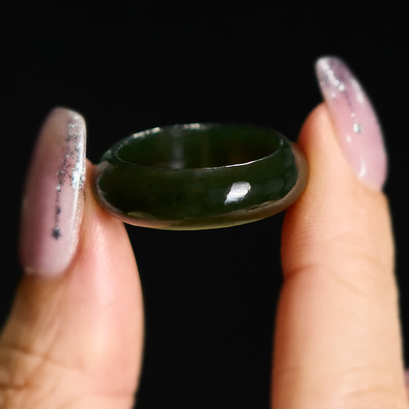 Buddha Stones 天然シアンジェイドヒーリングリング - image 7