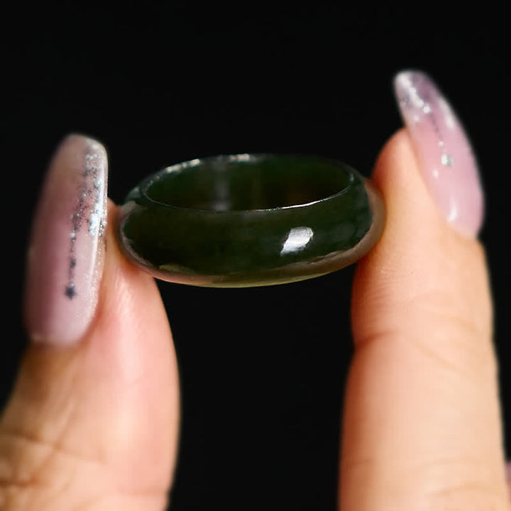 Buddha Stones 天然シアンジェイドヒーリングリング - image 7