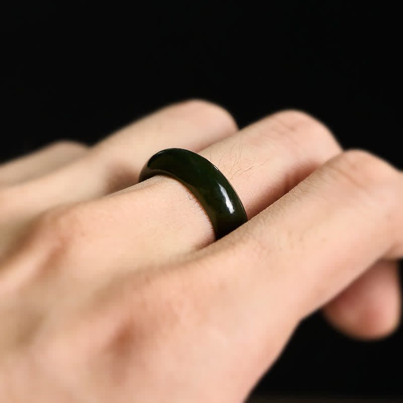 Buddha Stones 天然シアンジェイドヒーリングリング - image 9
