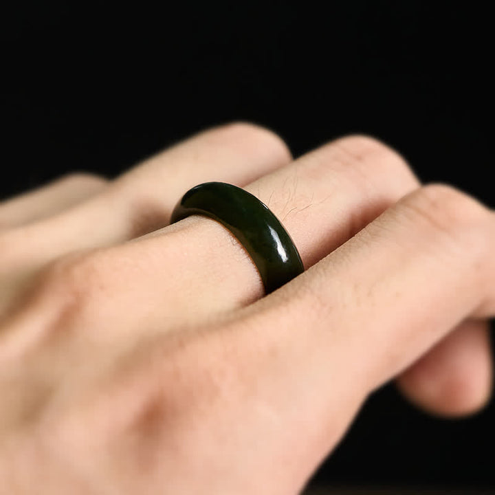 Buddha Stones 天然シアンジェイドヒーリングリング - image 9