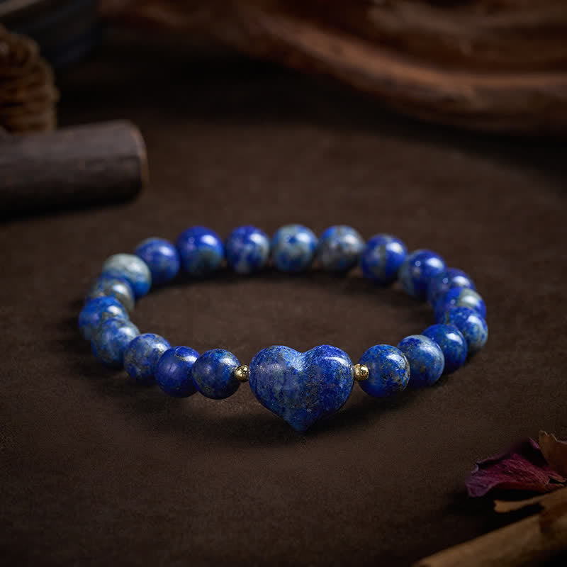 Buddha Stones 天然アメジスト、グリーンアベンチュリン、タイガーアイ、ストロベリークォーツ、ラブハートスピリチュアルブレスレット - image 37