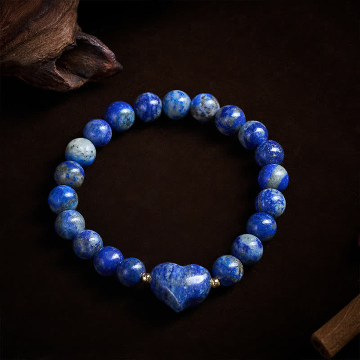Buddha Stones 天然アメジスト、グリーンアベンチュリン、タイガーアイ、ストロベリークォーツ、ラブハートスピリチュアルブレスレット - image 38