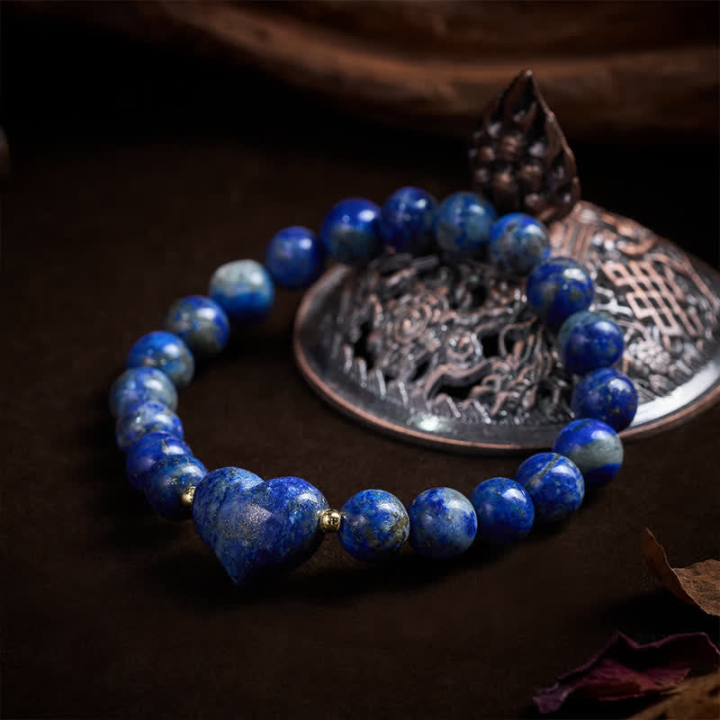 Buddha Stones 天然アメジスト、グリーンアベンチュリン、タイガーアイ、ストロベリークォーツ、ラブハートスピリチュアルブレスレット - image 39