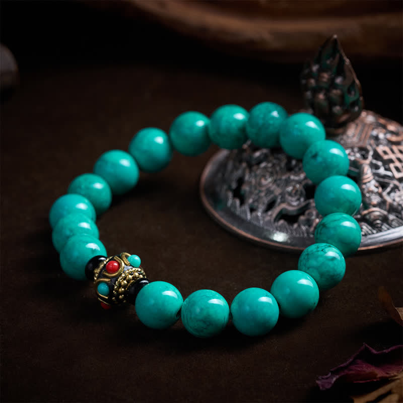 Buddha Stones チベット産ターコイズの守護ブレスレット - image 4