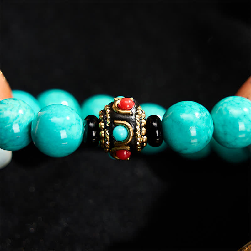 Buddha Stones チベット産ターコイズの守護ブレスレット - image 6