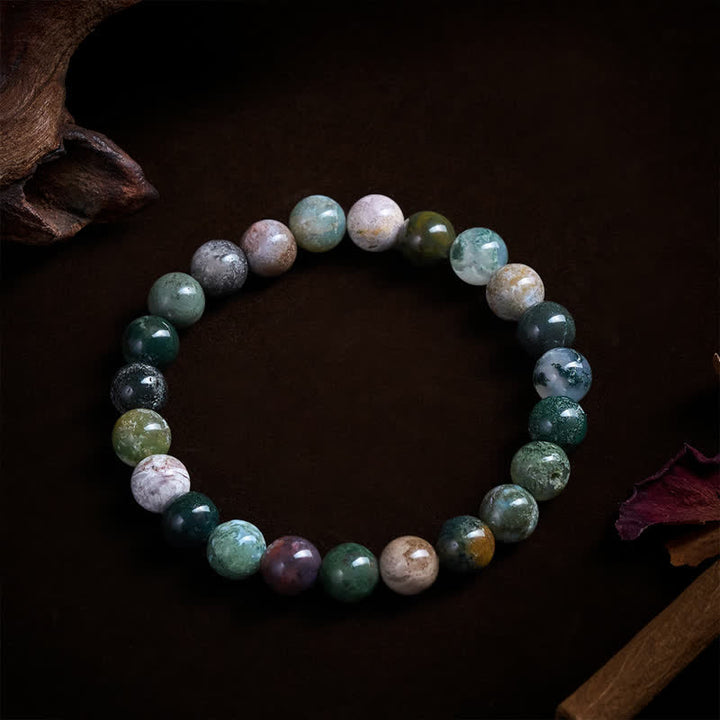 Buddha Stones 天然石の海底堆積物ジャスパーアゲート製、保護と平和のブレスレット - image 6