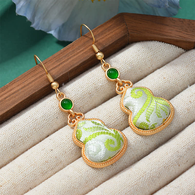 Buddha Stones ソンブロケード カラフルトーン 花柄豊かさドロップイヤリング - image 8