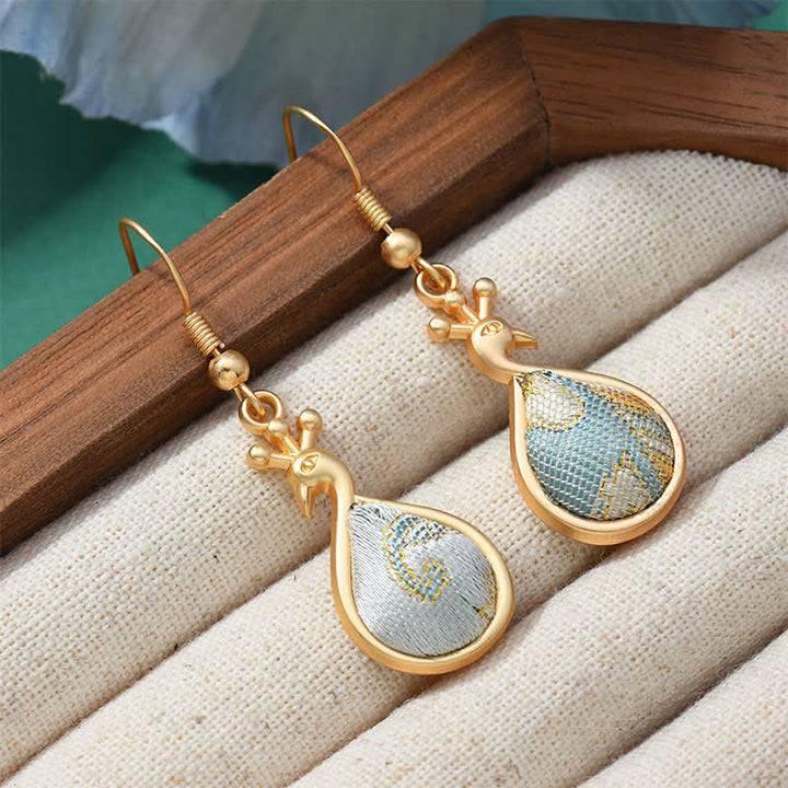 Buddha Stones ソンブロケード カラフルトーン 花柄豊かさドロップイヤリング - image 11