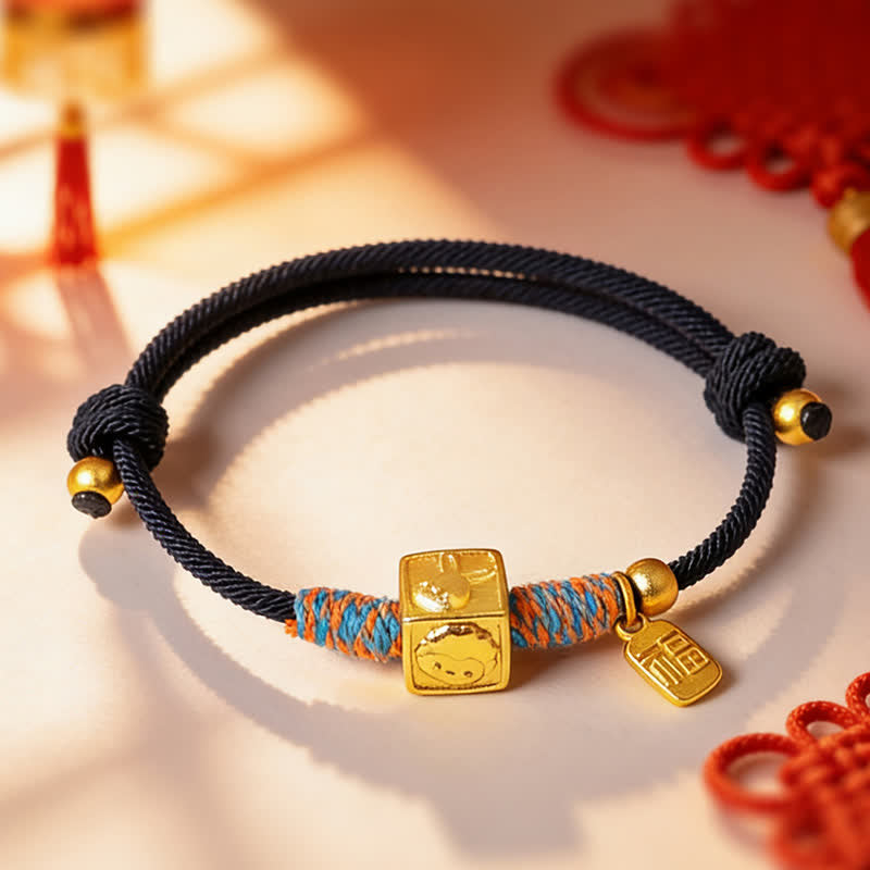 Buddha Stones 手作りの赤紐で作られた中国の十二支の幸運のお守りブレスレット - image 15