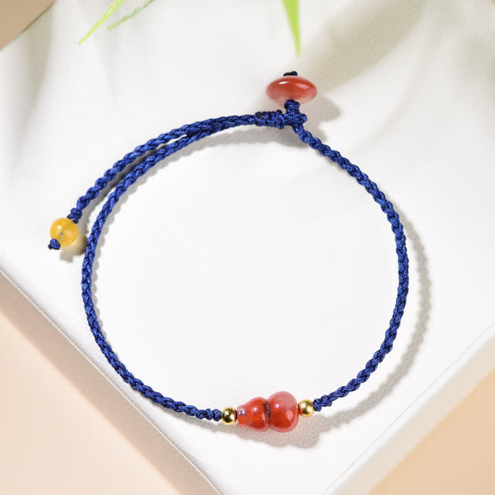 Buddha Stones 南赤瑪瑙のポジティブハンドメイドブルーストリングブレスレット - image 6