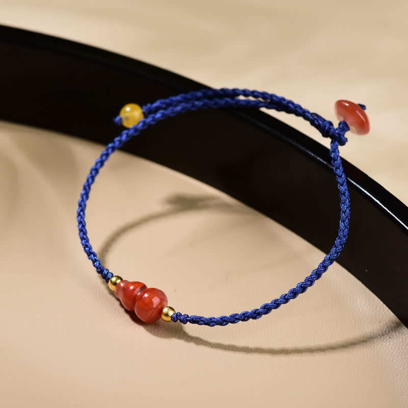 Buddha Stones 南赤瑪瑙のポジティブハンドメイドブルーストリングブレスレット - 南赤瑪瑙（自信♥情熱） - image 0