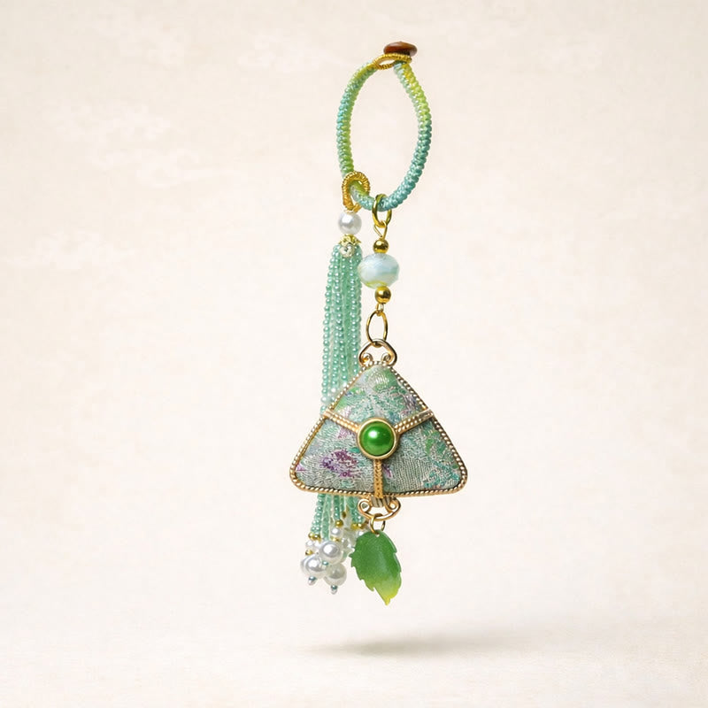 Buddha Stones 宋錦粽子型チャーム天秤キーホルダー - image 0