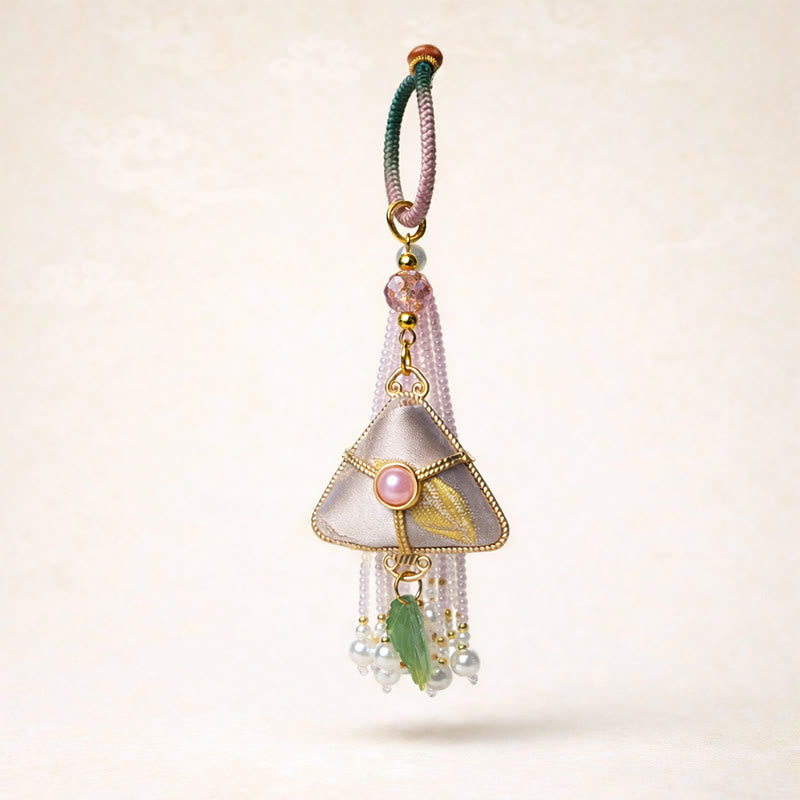 Buddha Stones 宋錦粽子型チャーム天秤キーホルダー - image 5