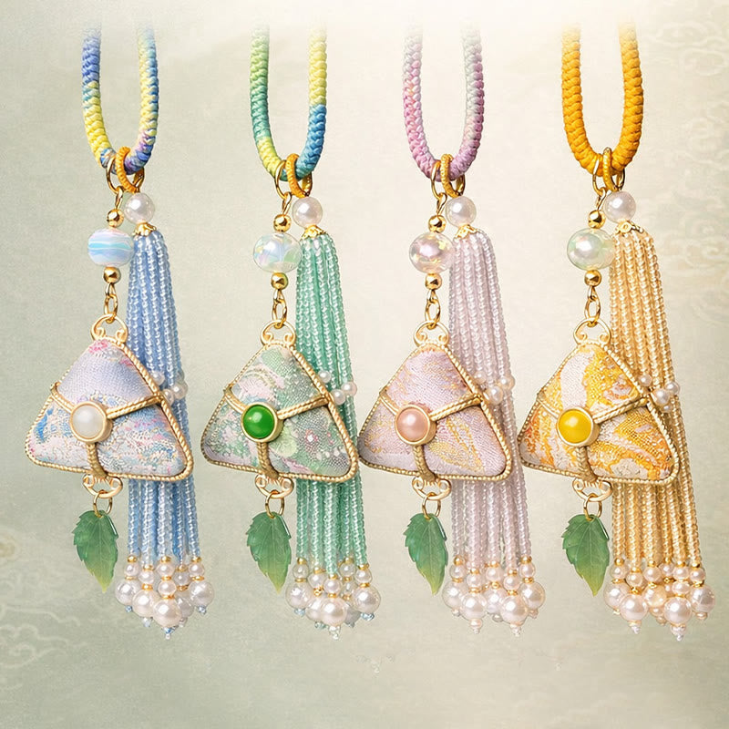 Buddha Stones 宋錦粽子型チャーム天秤キーホルダー - image 10
