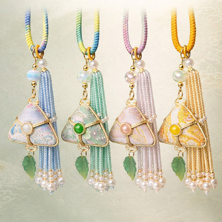 Buddha Stones 宋錦粽子型チャーム天秤キーホルダー - image 10