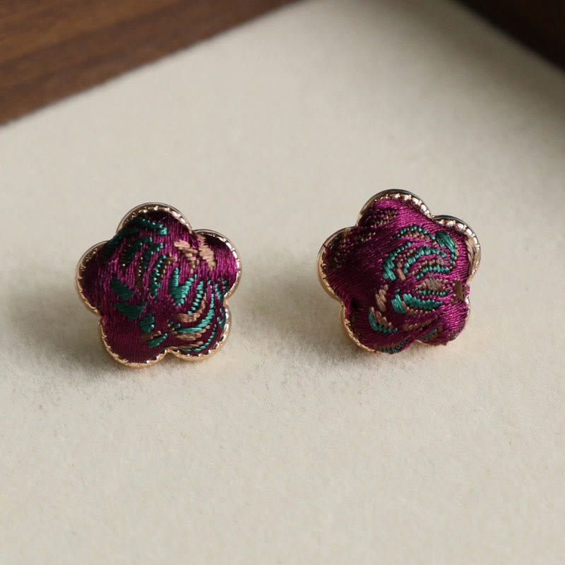 Buddha Stones 宋錦花バランスイヤリング - image 3