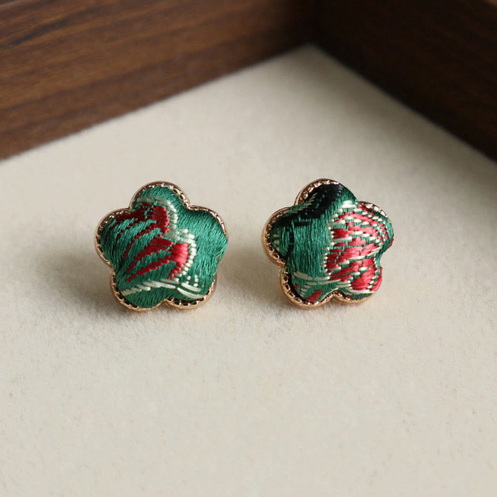 Buddha Stones 宋錦花バランスイヤリング - image 0