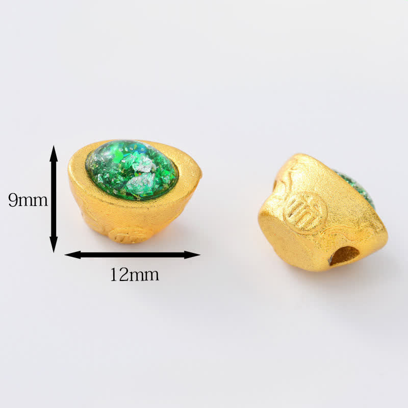 Buddha Stones 5色の手織りグリーンストリング、グリーンインゴット、梅の花のお守り付き調節可能なブレスレット - image 9