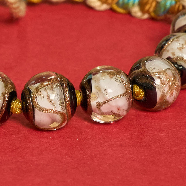 Buddha Stones チベットの琉璃ガラスビーズ五方位財神仏目良縁祈願ストリングブレスレット - image 24