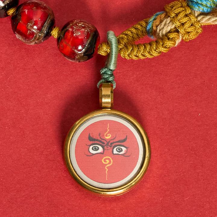 Buddha Stones チベットの琉璃ガラスビーズ五方位財神仏目良縁祈願ストリングブレスレット - image 11