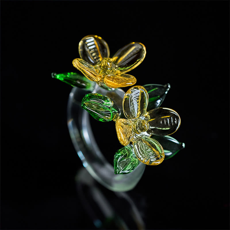 Buddha Stones 六里金木花の知恵の指輪 - image 1