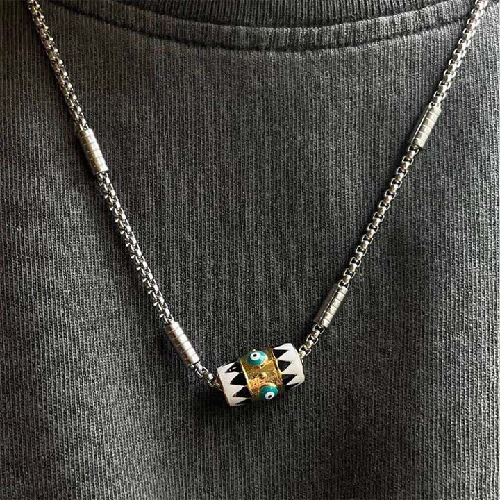 Buddha Stones 銅製エナメル製邪視除けペンダントネックレス - image 7