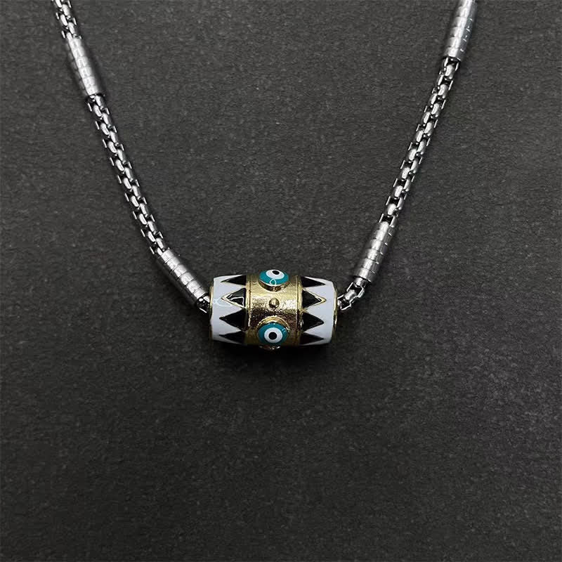 Buddha Stones 銅製エナメル製邪視除けペンダントネックレス - image 4