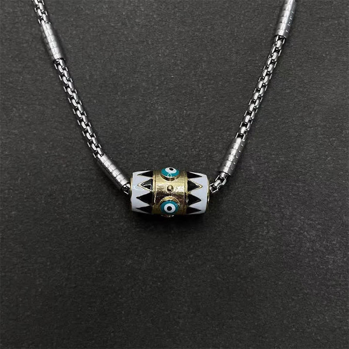 Buddha Stones 銅製エナメル製邪視除けペンダントネックレス - image 4