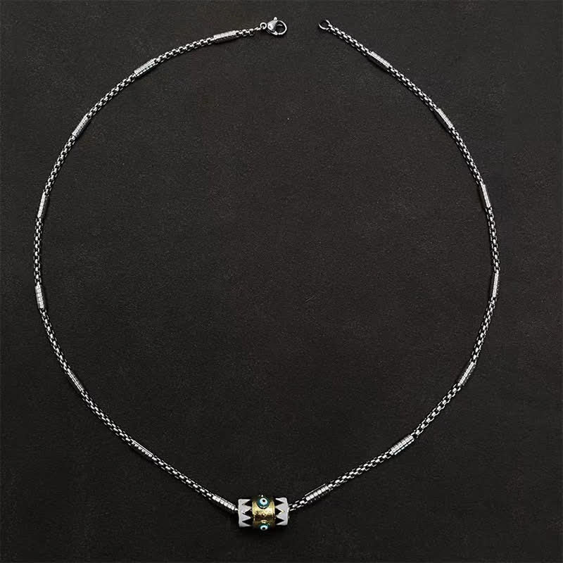 Buddha Stones 銅製エナメル製邪視除けペンダントネックレス - image 8
