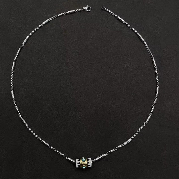 Buddha Stones 銅製エナメル製邪視除けペンダントネックレス - image 8