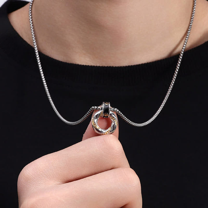 Buddha Stones 銅製中国コインメッキの富のネックレス - image 4