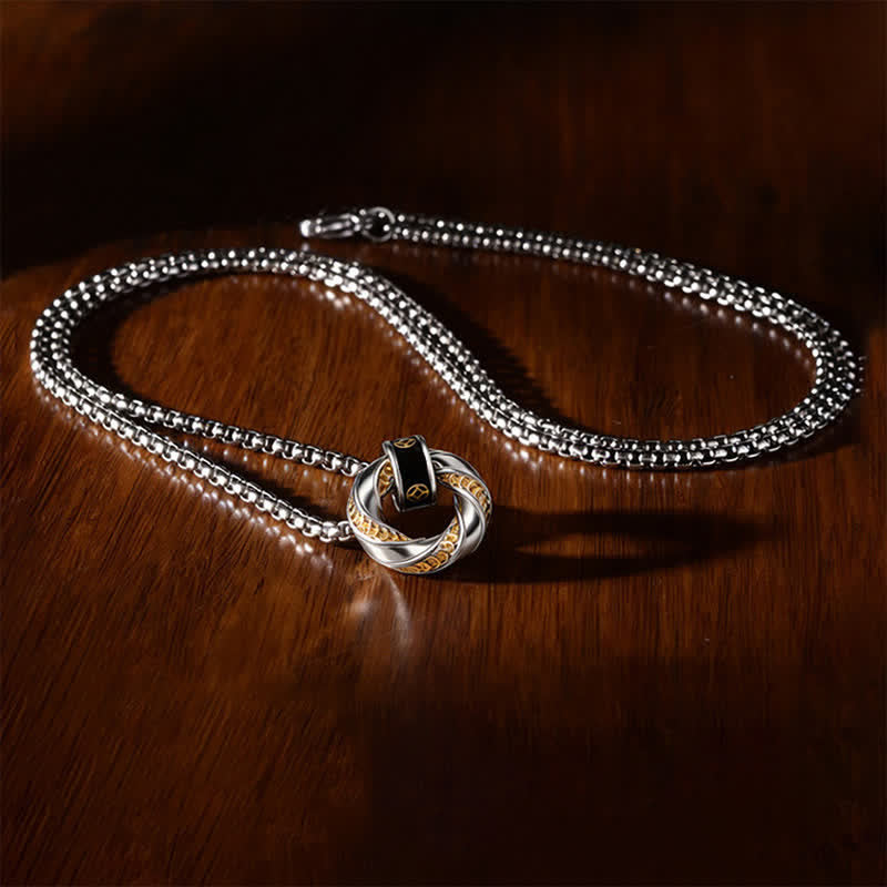 Buddha Stones 銅製中国コインメッキの富のネックレス - image 2